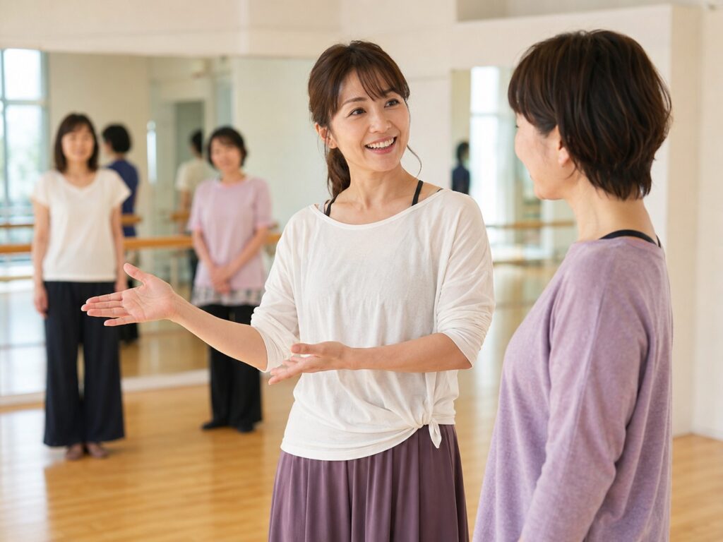 小倉のダンススクールで体験レッスンを受ける大人初心者