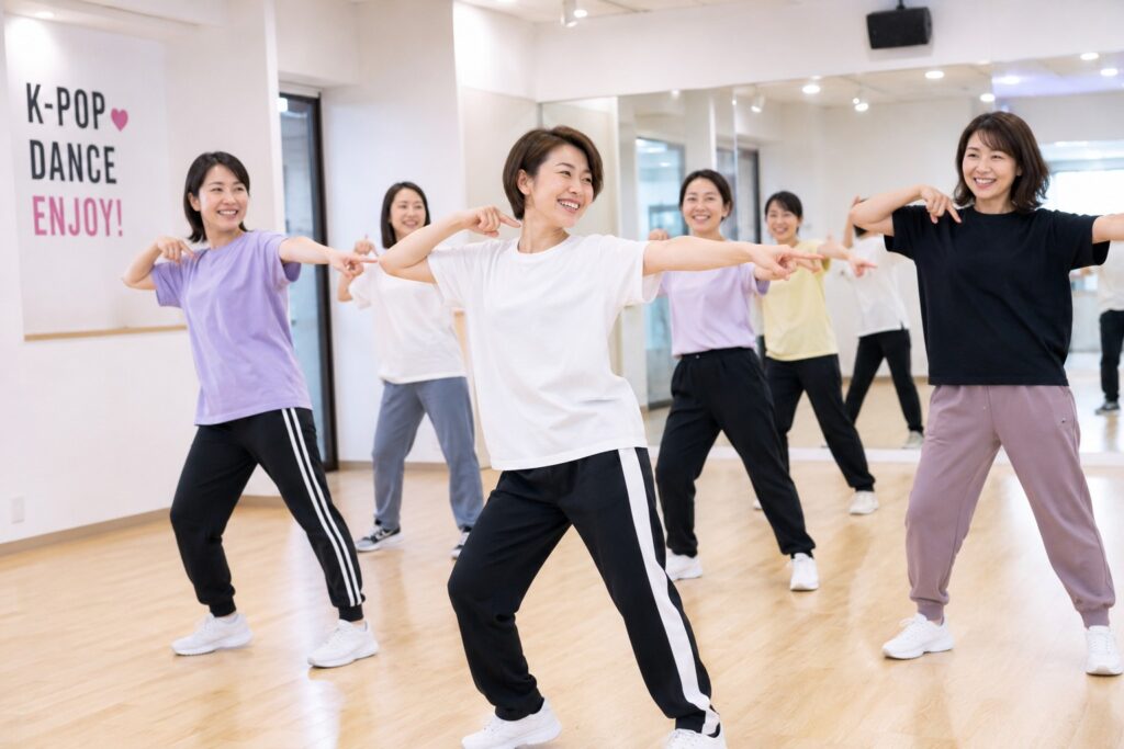 30代・40代の初心者がBTSやK-POPダンスを楽しむ様子